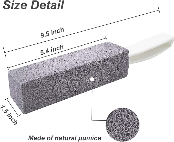 Pumice Stone for Toilet Bowl Cleaning with Handle Household Cleaning 6 Pack