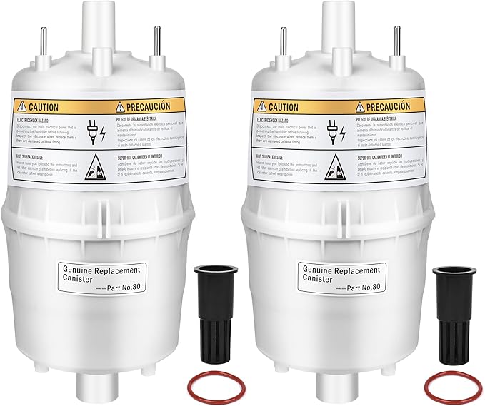 80 Steam Canister Substitute for Aprilaire 800 Replacement Canister(OEM), 80 Canister for Aprilaire Humidifiers 800 801 865 866, Steam Canister Part No. 80 Replace for Aprilaire 800 Canister 2 Pack