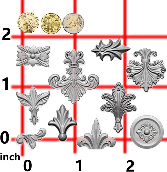 Baroque Medallion Mold for Polyclay Air Dry Clay Plaster