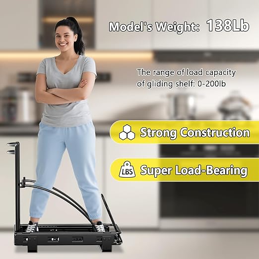 Under Sink Trash Can 7.4Gal 30Qt Pull Out Trash Can Under Cabinet ≥13" Wx17 Hx19 D, Cabinet Trash Can Pull Out Kit Sliding Garbage Bin Under Counter, with A Metal Basket (Black + Metal Basket)