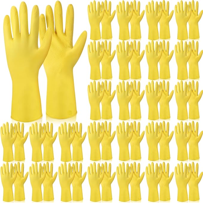 36 Pair Reusable Household Gloves Long Rubber Dishwashing Gloves Kitchen Cleaning for Dishes Clean Gardening