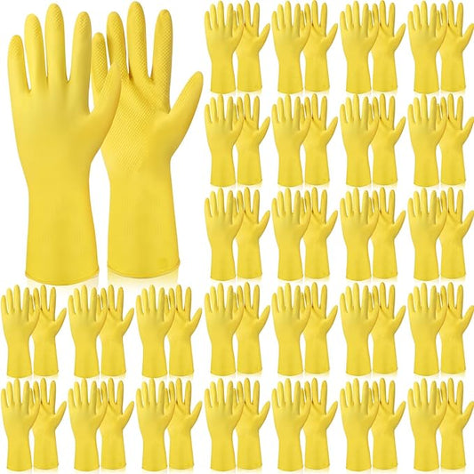 36 Pair Reusable Household Gloves Long Rubber Dishwashing Gloves Kitchen Cleaning for Dishes Clean Gardening