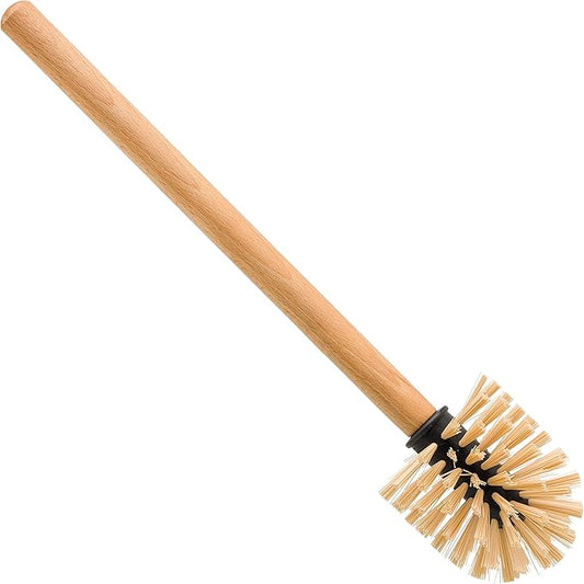REDECKER Oiled Beechwood Toilet Brush with Replaceable Head, Made in Germany - Toilet Brush Natural Fibers Replaceable Head - Wood Handle Toilet Cleaning Brush - Wooden Toilet Brush