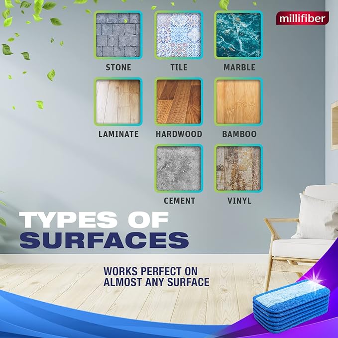 Reusable Mop Pads Compatible with Swiffer WetJet (4 Pack) - Microfiber Mop Refill for Wet Mopping Cloths - Hardwood Floor Cleaning Spray Pads are Reusable Replacements