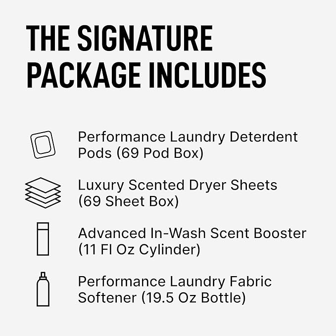 Laundry Sauce - Signature Bundle Egyptian Rose, Scented Laundry Detergent Pods & Scent Booster, Fabric Softener, Dryer Sheets, Fabric Protection, Essential Oils, Long Lasting Luxury Fragrance