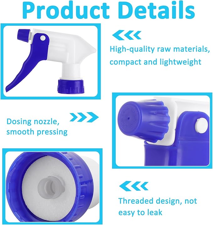 50 Pack Spray Bottle Nozzle Replacement, Heavy Duty Trigger Sprayer Nozzles Spray Bottle Tops Replacement, Spray Nozzles for 8oz 16oz 32oz Bottles for Home Cleaning, Gardening