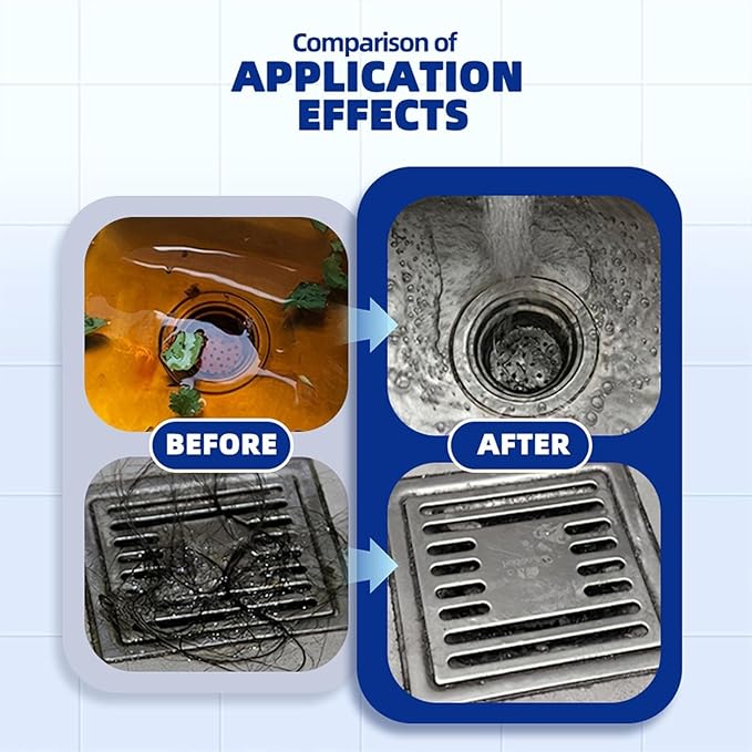 Drain Clog Remover, Pipeline Dredging Agent, Powerful Quick Cleaning Drain Toilet Cleaner Tool, Unclog Toilet Clog And Kitchen Sink Pipe Unblocker Powder (1pcs)