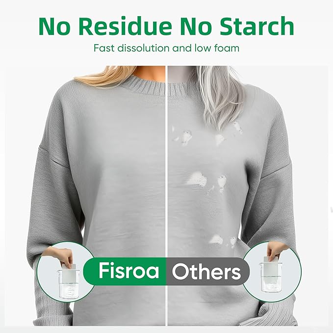 Travel Laundry Detergent Sheets Fisroa 120 Loads Eco-friendly Washing Detergent Sheets Plastic-Free Fresh Linen Scent Liquidless Laundry Strips for Camping Dorm