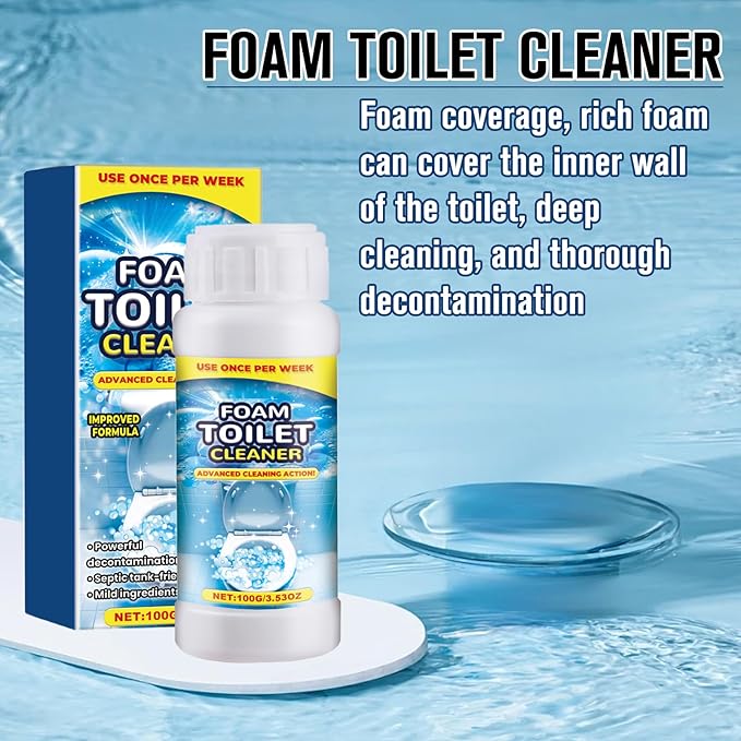 2 PCS Foam Toilet Cleaner, 2025 New Toilet Bowl Cleaner, Powerful Instant Bowl Cleaners for Toilets Squatting Pans