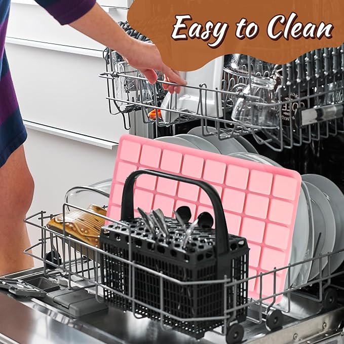 2 Pack Square Chocolate Mold, 40 Cavity Small Silicone Candy Molds, Non Stick Silicone Molds for Candy, Gummy, Hard Candy, Jelly, Ice Cubes, Chocolate, Ganache, Bite Size Pudding