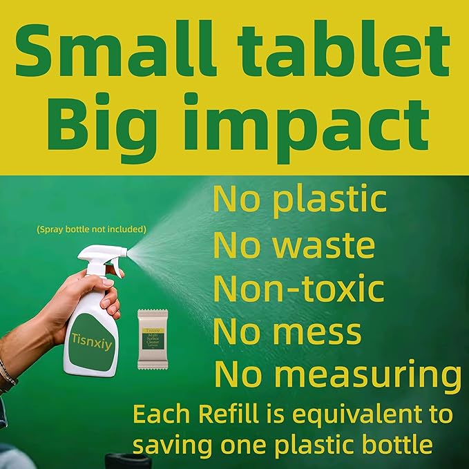 Multi-Surface Cleaner Refill Tablets - 12 Count- 192 fl oz total (12x 16 fl oz) - All Purpose Cleaner Refill Tablets - For household and kitchen spray cleaners - Fresh Lemon Scent