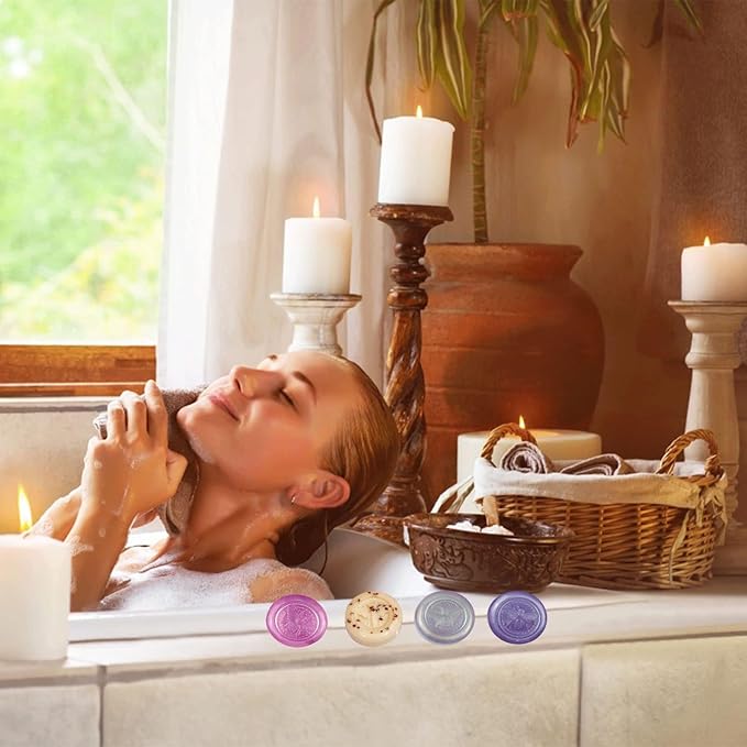 2Pcs Bee Silicone Molds Round Honeybee Silicone Mold for Making Homemade Soap, Lotion Bar, Jello, Bath Bomb, Beeswax, Candle