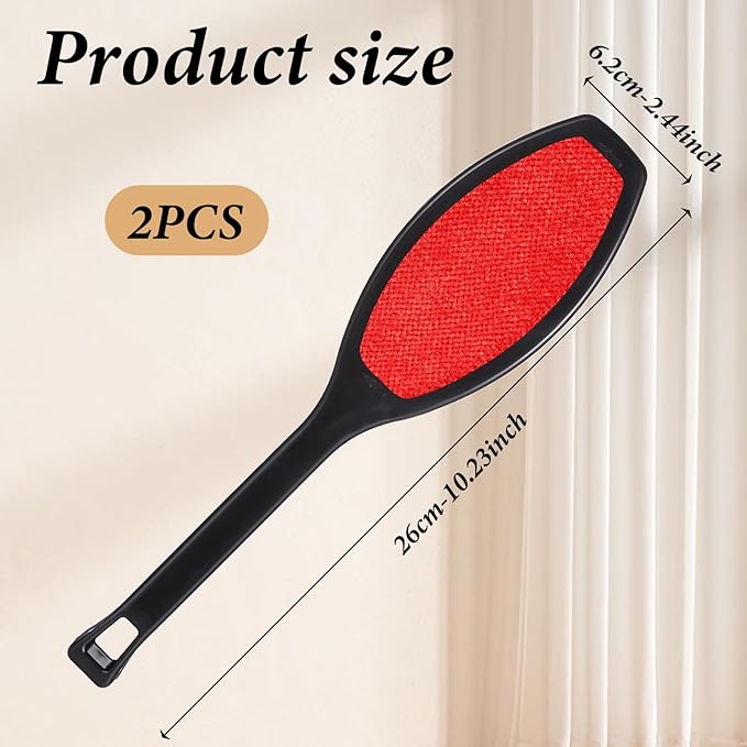 2 Pack Double-Sided Lint Brushes Reusable Lint Remover Brushes for Clothes 2 Sided Pet Hair Remover Washable Clothes Hair Roller Cleaning Brush for Sheet Carpet Furniture Fabric