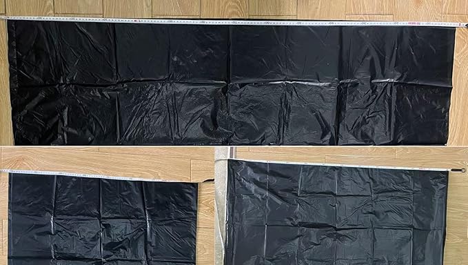 DJDBaihuo 70-gallon trash bags, 47.24" x 55.12", 60-pack, leak-proof & tear-resistant for large waste disposal in parties, schools, offices, hospitals & public areas.