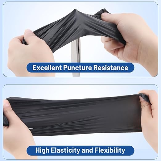 JMU Black Nitrile Gloves 200/Box, 3.5Mil Disposable Nitrile Exam Gloves, Latex Free Powder Free, Food Safe Gloves, XS