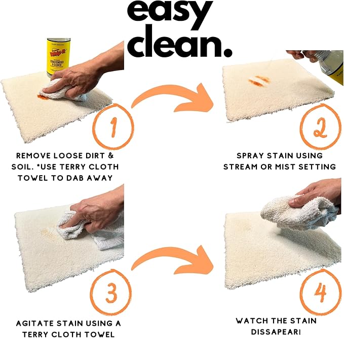 Whip-It Stain Remover and Concentrate Kit, 2-32oz Concentrates & 1-32 OZ Pro Spray Stain Remover, Makes 64 Bottles, Removes Coffee, Wine, Baby Stains, Pet Stains, Plant Based, Enzyme Cleaner, 500 Uses