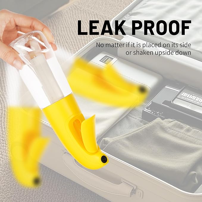 Continuous Ultra Fine Mist Spray Bottle (200ml) 360° Multi-Use for Hair, Plants, Cleaning, Skin Care Leakproof & Durable Banana Yellow 1 Pack