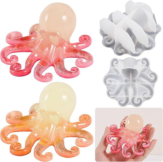Octopus Candle Mold - Silicone Resin Casting Molds for Candle & Resin & Soap Craft Supplies