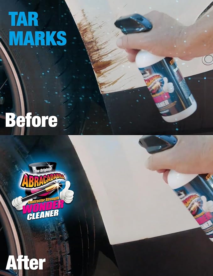 Abracadabra® Contractor Strength Wonder Cleaner - As Seen on TV - 16 fl oz - Gunk & Build up Remover - Removes Tar, Adhesives, Gum, Stickers, Sap, Oils & More on Most Surfaces - Better Stronger Faster