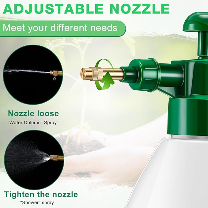 2 Pcs 27 oz Handheld Pump Spray Bottle Garden Spray Bottles Lawn Pressure Hand Pump Sprayer with Adjustable Nozzle for Chemicals Watering Weeds Garden and Car Detailing & Washing (Green)