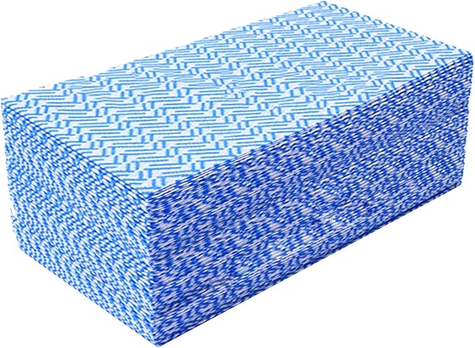 KMAKII Handi Wipe Reusable Cloths - Multi-Purpose Cleaning Cloths and Towels, Absorbent, Quick-Dry, Durable Wipes for Kitchen and Home, Blue, 11.8 x 21 inches, Pack of 40