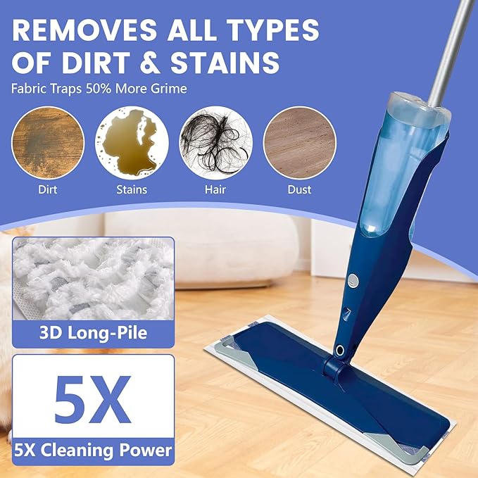 60 Pack Disposable Microfiber Cleaning Pads for Bona Mop | Heavy-Duty Replacement Pads Compatible with 15-18 inch Spray Flat Mops | Multi-Surface Hardwood Floor Cleaner Pad Refills