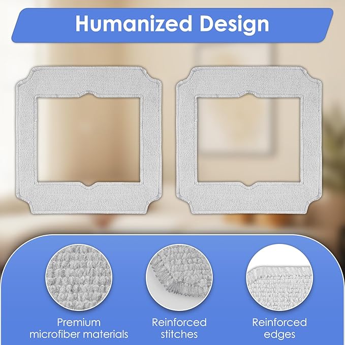 FILTERIST (10 Pack) Replacement Mop Pads Compatible with ECOVACS Winbot Mini Window Cleaning Robot Part No. W-CC02-0012, Washable Mop Cloths, Accessories Kit