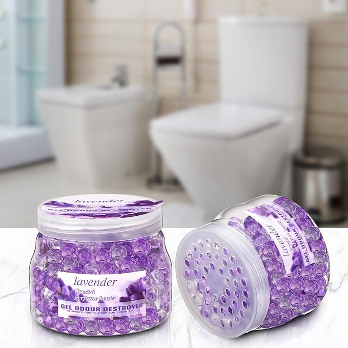 Timgle 12 Pack Odor Eliminator Gel Beads Bulk 10 Ounces Air Freshener Gel Beads Odor Eliminator for Home, Bathrooms, Cars, Boats and Pet Areas(Lavender Scent)