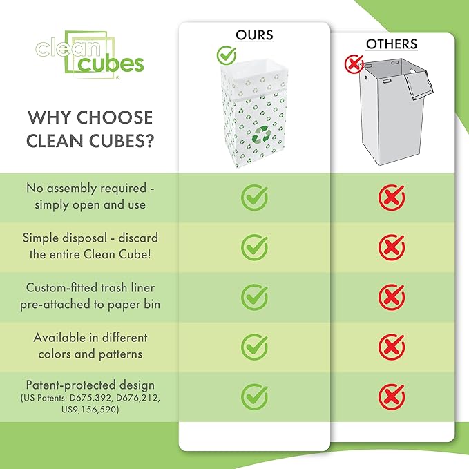 30 Gallon Disposable Pop-Up Trash Cans (3-Pack) with Fitted Bags – Foldable Garbage & Recycling Bins for Parties, Events & Kitchen (Recycle, 30" H x 14" W x 17" D)