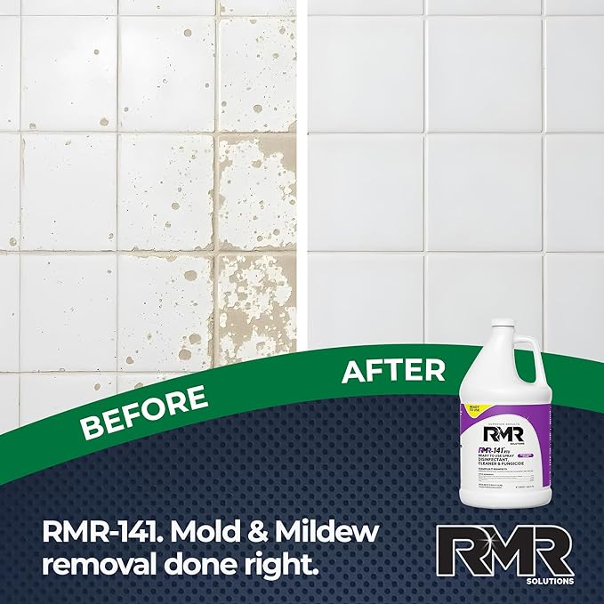 RMR-141 EPA Registered Mold and Mildew Killer, Eliminates Odors, Removes Mold, Mildew, Bacteria, and Viruses, 1 Gallon Bottle