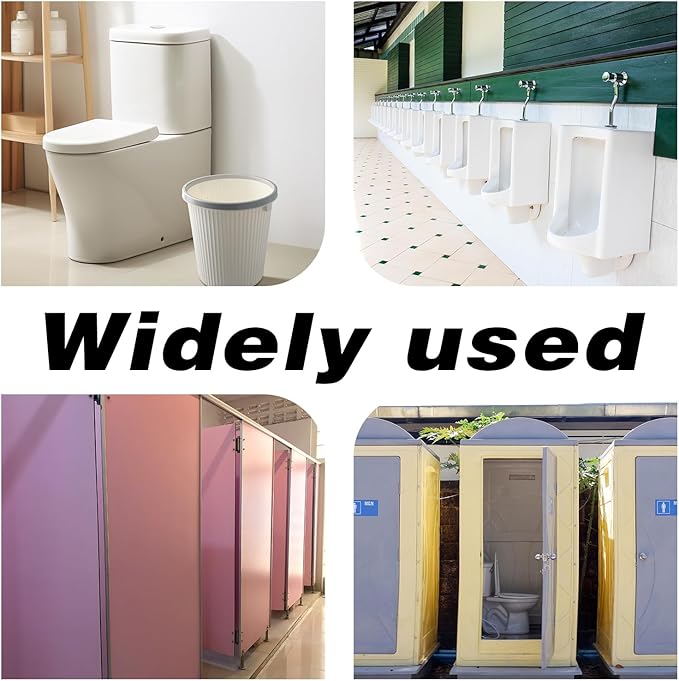 14.2 Inch Toilet Brushes White 5 Handles with 20 Replaceable Brush Heads Disposable Toilet Brush Set Bathroom Cleaning Brush Soft Bristle Long Handle Plastic Toilet Scrubber