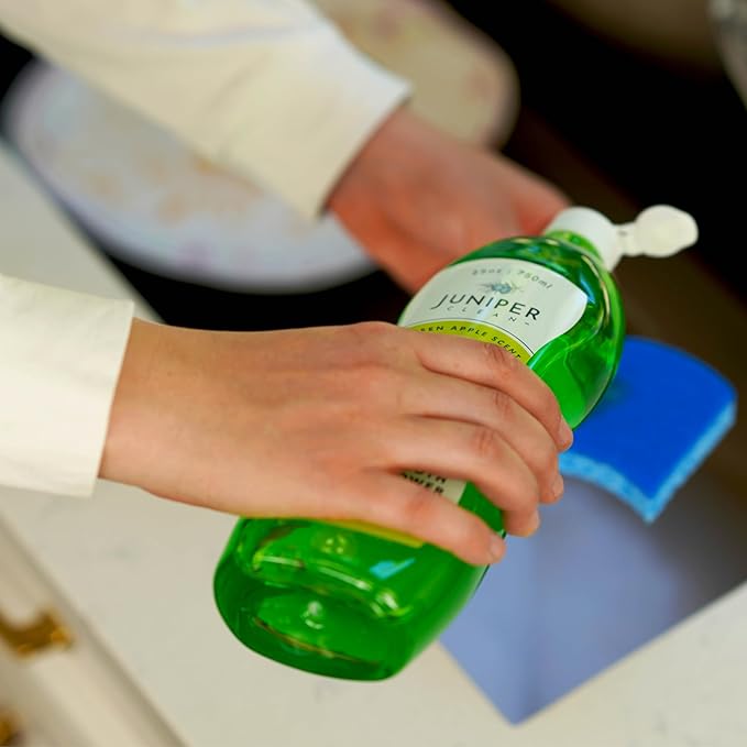 Dish Soap, Green Apple Scent, Liquid Dish Washing Soap Squeeze Bottle 25 Fl Oz (Pack of 1)