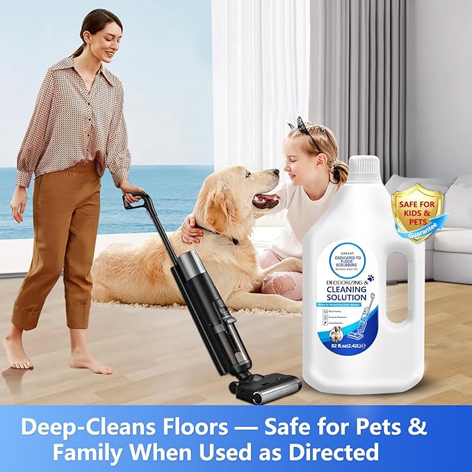 Floor Cleaning Solution, 82 FL OZ, Deep Cleans for Multiple Hard Floors, Compatible with Tineco S3/S5/S7 Pro & iFloor 3/5 (No Steam), Deep Deodorization Pet-Friendly, Stain-Busting & Fresh-Scented