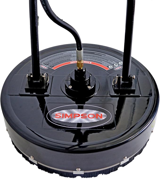 Simpson Cleaning 80182 Universal 20" Industrial Pressure Washer Surface Cleaner for Hot and Cold Water Machines, 3/8" Quick Connection, Recommended min 3450 PSI up to max of 4500 PSI, Black