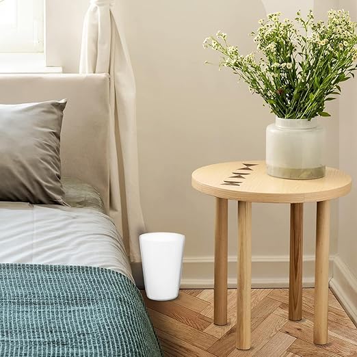 Mini Waste Basket - Pack of 2 Durable Small Plastic Garbage Trash Can Bin - Lidless Open-Top Rectangular Slim Profile for Compact Spaces - Suitable for Home, Bathroom, Office, Bedroom & More, White