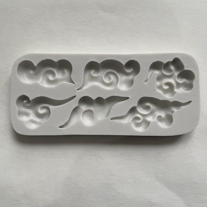 Fondant Cake Mold,3D Cloud Shape Chocolate Molds for Chocolate, Hard Candy, Biscuits, Cookie, Jelly, Sugarcraft, Homemade Treats, Cake Decor and DIY Baking(Gray)