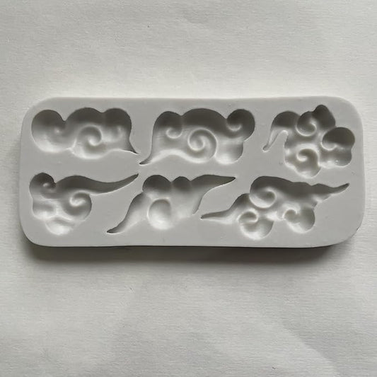 Fondant Cake Mold,3D Cloud Shape Chocolate Molds for Chocolate, Hard Candy, Biscuits, Cookie, Jelly, Sugarcraft, Homemade Treats, Cake Decor and DIY Baking(Gray)