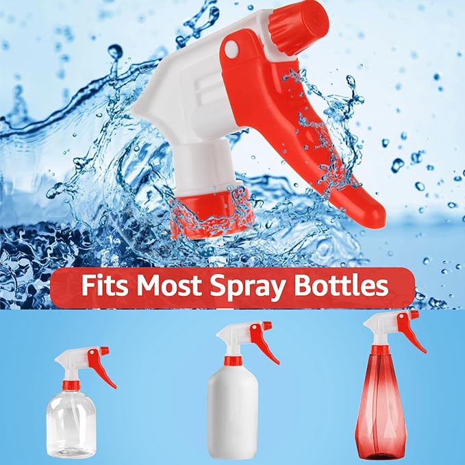 50Pcs Spray Bottle Nozzle Replacement, Spray Nozzle For Bottles, Replacement Spray Bottle Trigger, Leak Proof, Mist & Stream Spray, Fit Standard 28/400 Neck 8oz, 16oz, 32oz Bottles for Clean