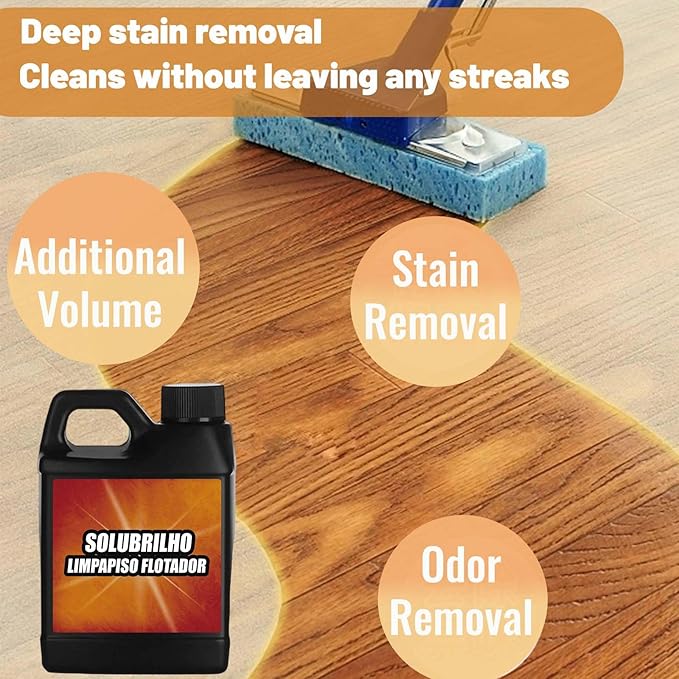 Tile Cleaner, Original Floor Cleaner, Heavy Limpa Pisos, Deep Cleaning Multipurpose Powerful Stain Removing Liquid for Floors, Bathroom Shower, Kitchen (1, 1 PCS)