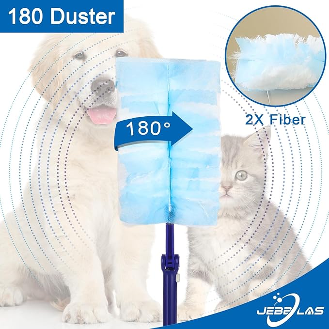 JEBBLAS Disposable Dusters Refills, Heavy Duty Electrostatic Duster Head, Total 30 Count