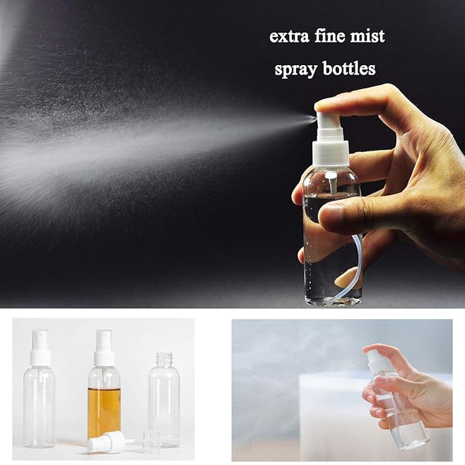 ZEJIA 40 Pack Small Spray Bottle, 2.7oz/80ml Travel Spray Bottle, Empty Fine Mist Spray Bottles, Refillable Mini Spray Bottles with Labels