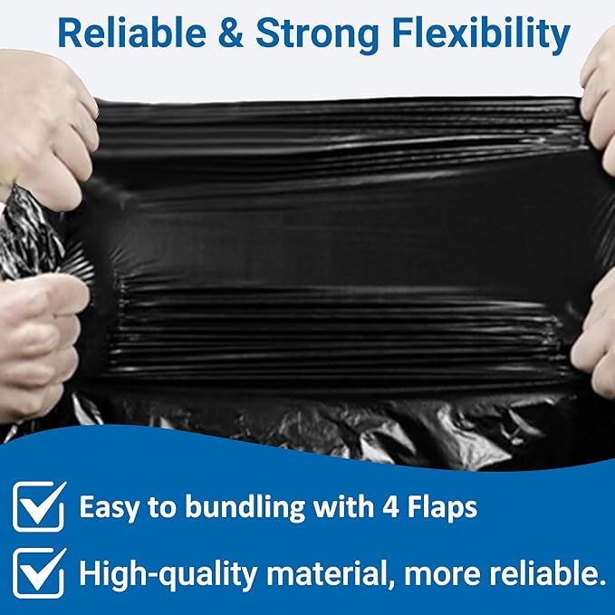 20 Gallon Heavy Duty Trash Bags (100 Count) 1.2 MIL THICK with Twist Ties Compatible with Rubbermaid Brute & Winco & Behren 20 Gallon Round Trash Can Extra Large Sturdy & Tear-Resistant