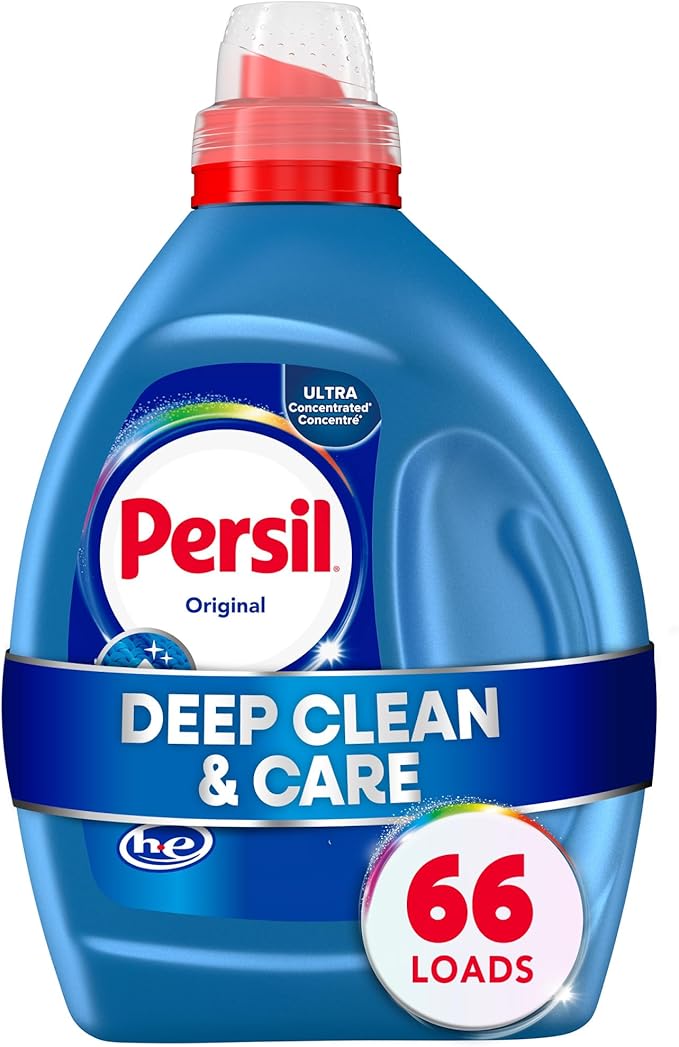 Persil Original Everyday Clean, Liquid Laundry Detergent, High Efficiency (HE), Deep Stain Removal, Ultra Concentrated, 50 fl oz, 66 Loads