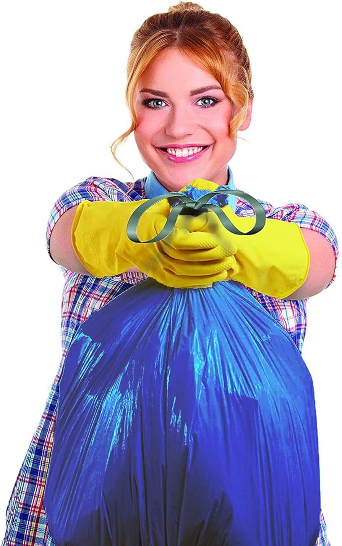 Ultrasac 10 Gallon 0.9 MIL Blue Drawstring Trash Bags - 16.5" x 28.5" - Pack of 108 - Fits simplehuman D