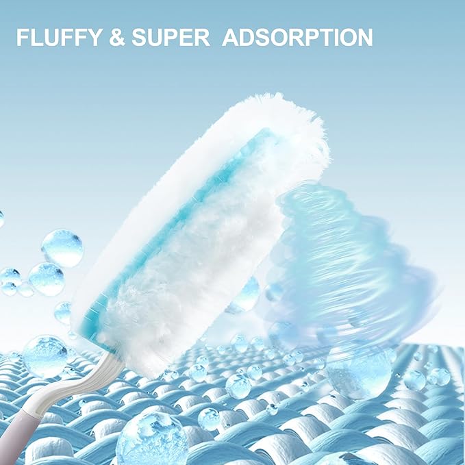 JOYMOOP Disposable Dusters for Cleaning, Heavy Duty Refills, Multi-Surface Dusting Brush for Pet Hair and Home Cleaning - Yellow