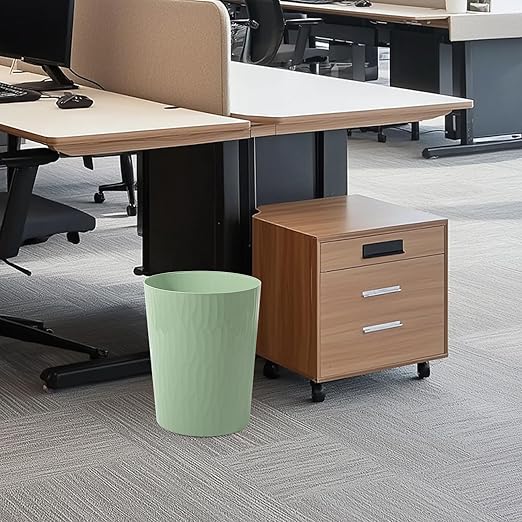 UUJOLY Small Trash Can Wastebasket Garbage Can Container Bins for Bathrooms,Bedroom Room, Kitchens, Offices, Kids Rooms, Dorms, 3 Pack, Green