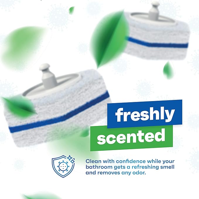 Disposable Prefilled Toilet Cleaning Scrubbers, 30 Count