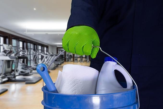 GLOVEWORKS HD Green Nitrile Gloves, 8 mil Nitrile Gloves Medium-XXL Sizes, Nitrile Disposable Gloves with Raised Diamond Grip