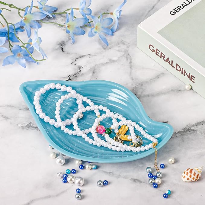 Gartful 3 Pieces Tray Resin Molds, Silicone Jewelry Dish Molds, DIY Storage Container Epoxy Casting Molds for Jewelry Ring Holders, Soap Dish, Candle Holder, 3 Large Styles(Conch & Star & Shell)