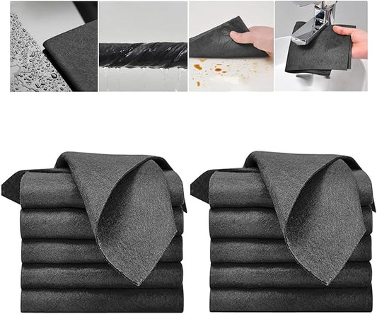 2023 New Thickened Magic Cleaning Cloth, Reusable Thicken Magic Fiber Microfiber Cleaning Cloth, Cleaning Cloths Rags for House Washable, Lint Free Microfiber Cleaning Cloth for TV Cars Windows (10PC)
